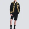 Bestickte Bomberjacke aus Cupro Bestickte Bomberjacke aus Cupro
