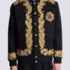 Bestickte Bomberjacke aus Cupro Bestickte Bomberjacke aus Cupro