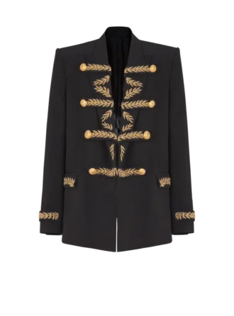 Bestickte Crêpe-Jacke