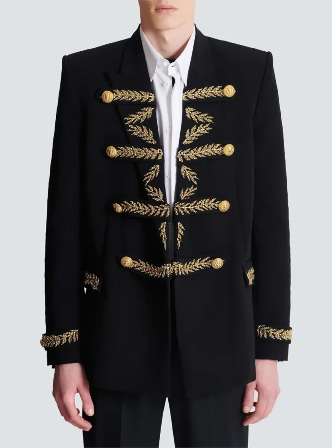 Bestickte Crêpe-Jacke Bestickte Crêpe-Jacke