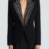 Bestickte Jacke mit 6 Knöpfen Bestickte Jacke mit 6 Knöpfen