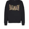 Besticktes Balmain College Sweatshirt Besticktes Balmain College Sweatshirt