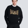 Besticktes Balmain College Sweatshirt Besticktes Balmain College Sweatshirt