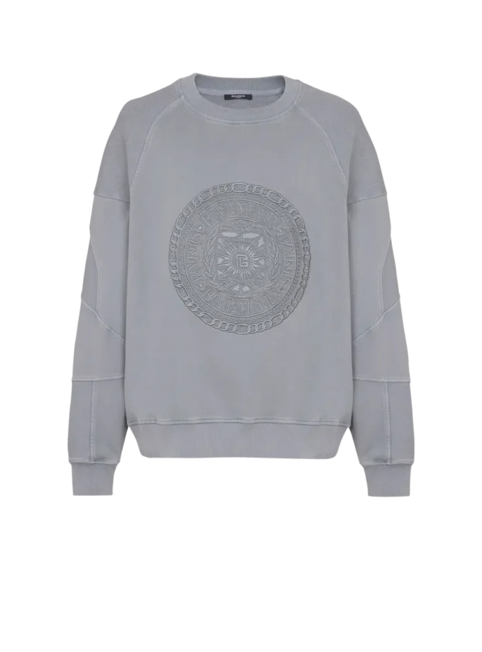 Besticktes Balmain Médaille Sweatshirt Besticktes Balmain Médaille Sweatshirt
