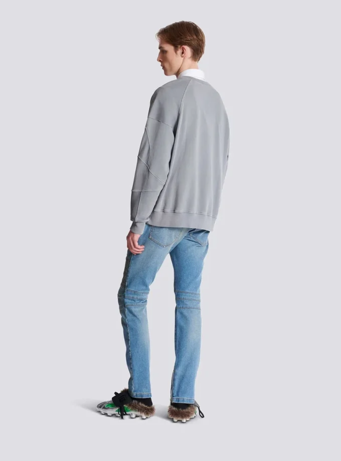 Besticktes Balmain Médaille Sweatshirt Besticktes Balmain Médaille Sweatshirt