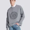 Besticktes Balmain Médaille Sweatshirt Besticktes Balmain Médaille Sweatshirt