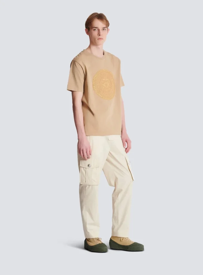 Besticktes Balmain Médaille T-Shirt Besticktes Balmain Médaille T-Shirt