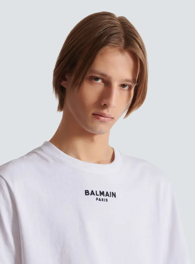 Besticktes Balmain Paris T-Shirt Besticktes Balmain Paris T-Shirt