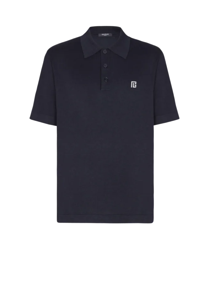 Besticktes Baumwoll-Polohemd Besticktes Baumwoll-Polohemd