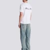 Besticktes T-Shirt mit Balmain-Signatur Besticktes T-Shirt mit Balmain-Signatur