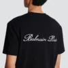 Besticktes T-Shirt mit Balmain-Signatur Besticktes T-Shirt mit Balmain-Signatur