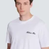Besticktes T-Shirt mit Balmain-Signatur Besticktes T-Shirt mit Balmain-Signatur