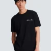 Besticktes T-Shirt mit Balmain-Signatur Besticktes T-Shirt mit Balmain-Signatur