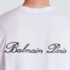 Besticktes T-Shirt mit Balmain-Signatur Besticktes T-Shirt mit Balmain-Signatur