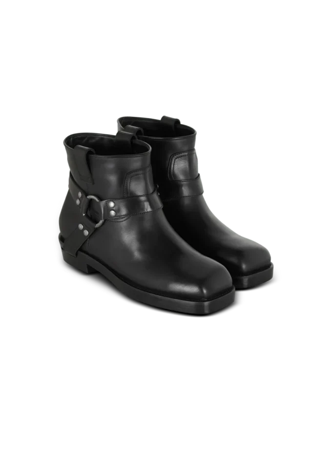 Biker-Stiefeletten aus Kalbsleder