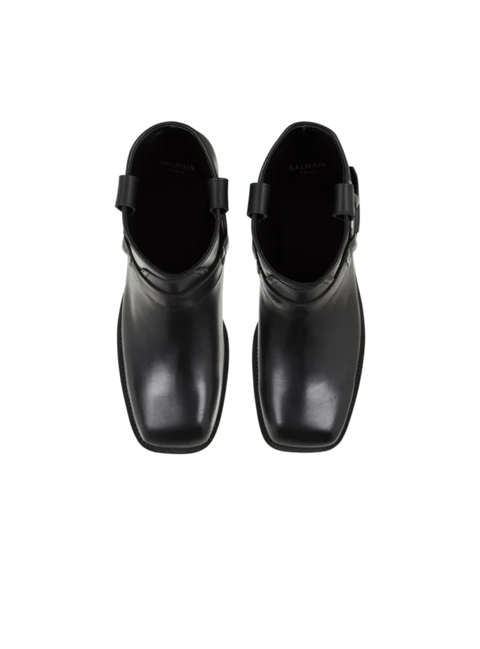 Biker-Stiefeletten aus Kalbsleder