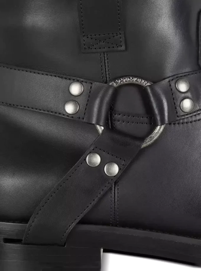 Biker-Stiefeletten aus Kalbsleder
