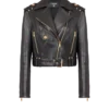 Bikerjacke aus Leder mit Reißverschluss Bikerjacke aus Leder mit Reißverschluss