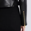 Bikerjacke aus Leder mit Reißverschluss Bikerjacke aus Leder mit Reißverschluss
