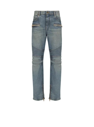Bikerjeans aus Vintage-Denim