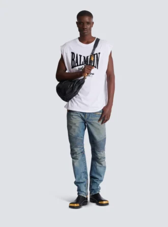 Bikerjeans aus Vintage-Denim