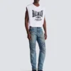 Bikerjeans aus Vintage-Denim Bikerjeans aus Vintage-Denim