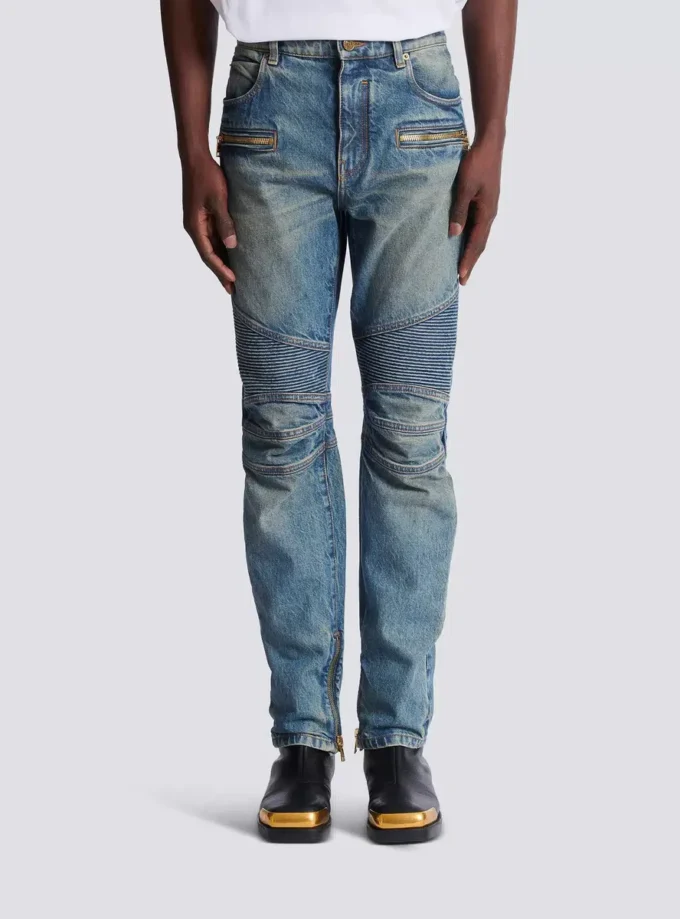 Bikerjeans aus Vintage-Denim Bikerjeans aus Vintage-Denim