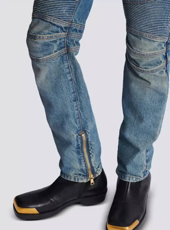 Bikerjeans aus Vintage-Denim Bikerjeans aus Vintage-Denim