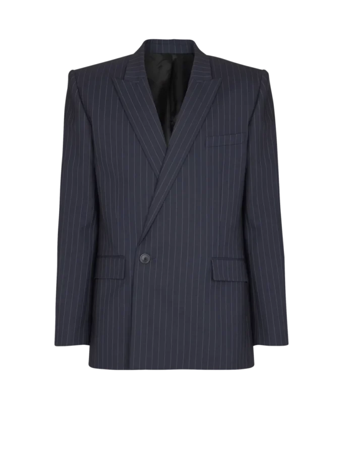 Blazer aus Wollstoff mit Nadelstreifen Blazer aus Wollstoff mit Nadelstreifen