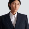 Blazer aus Wollstoff mit Nadelstreifen Blazer aus Wollstoff mit Nadelstreifen