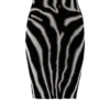 Bleistiftrock aus Samt mit Zebradruck Bleistiftrock aus Samt mit Zebradruck