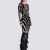 Bleistiftrock aus Samt mit Zebradruck Bleistiftrock aus Samt mit Zebradruck