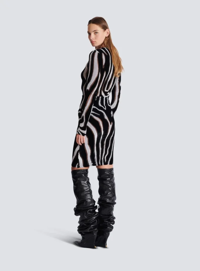 Bleistiftrock aus Samt mit Zebradruck Bleistiftrock aus Samt mit Zebradruck