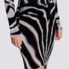 Bleistiftrock aus Samt mit Zebradruck Bleistiftrock aus Samt mit Zebradruck