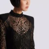 Bodycon-Kleid aus Spitze mit Leopardenmuster Bodycon-Kleid aus Spitze mit Leopardenmuster