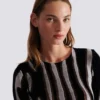 Bodycon-Top aus Samt mit Zebra-Print