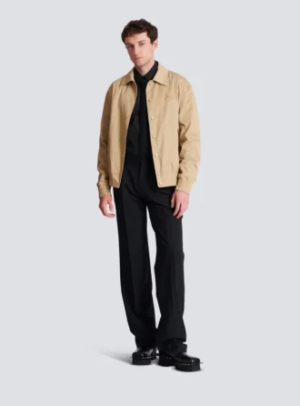 Bomberjacke aus Baumwoll-Canvas