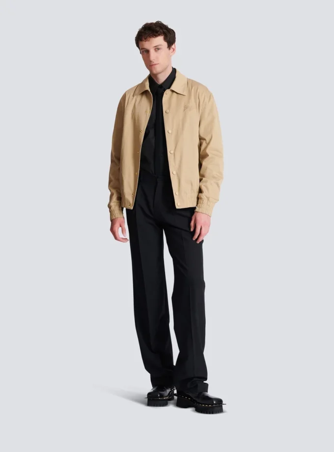 Bomberjacke aus Baumwoll-Canvas Bomberjacke aus Baumwoll-Canvas