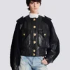 Bomberjacke aus Tweed und Leder Bomberjacke aus Tweed und Leder
