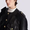 Bomberjacke aus Tweed und Leder Bomberjacke aus Tweed und Leder