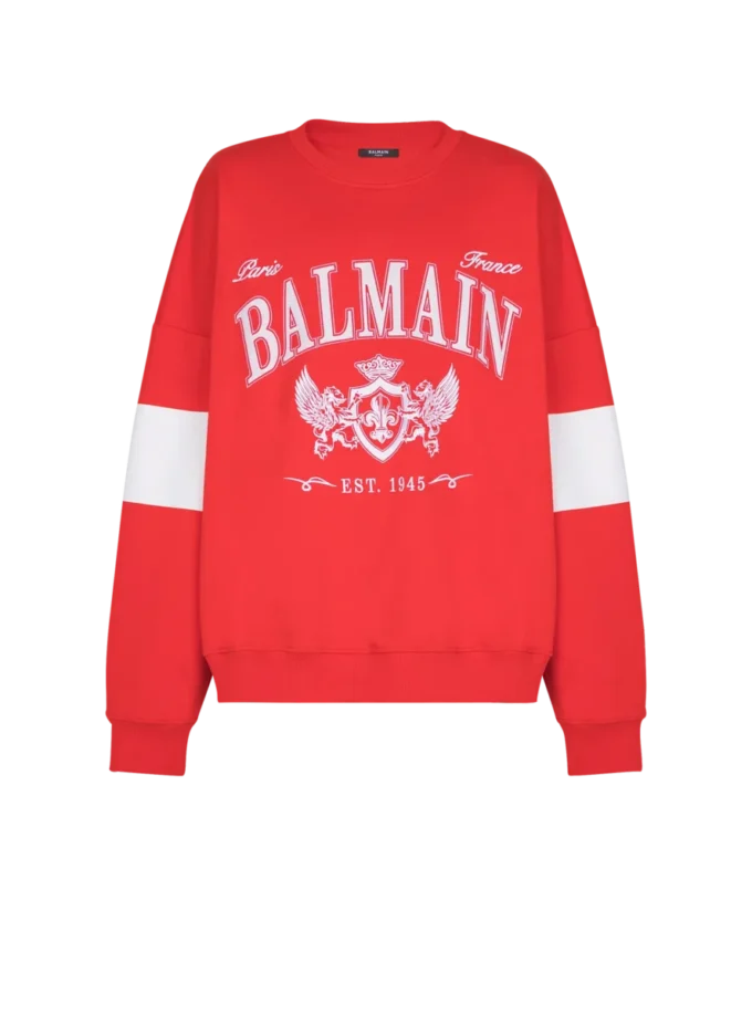 Boxy Balmain College Sweatshirt Boxy Balmain College Sweatshirt