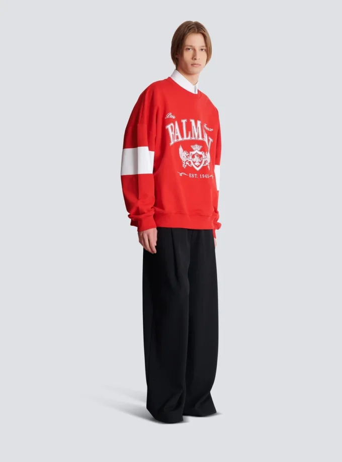 Boxy Balmain College Sweatshirt Boxy Balmain College Sweatshirt