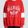 Boxy Balmain College Sweatshirt Boxy Balmain College Sweatshirt
