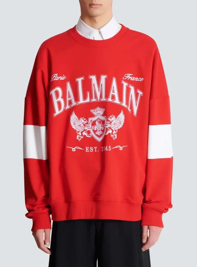 Boxy Balmain College Sweatshirt Boxy Balmain College Sweatshirt
