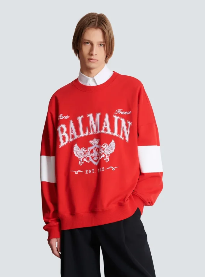 Boxy Balmain College Sweatshirt Boxy Balmain College Sweatshirt
