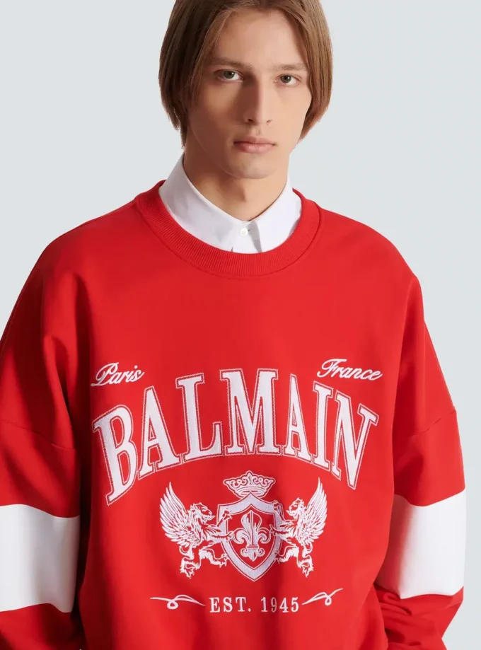 Boxy Balmain College Sweatshirt Boxy Balmain College Sweatshirt