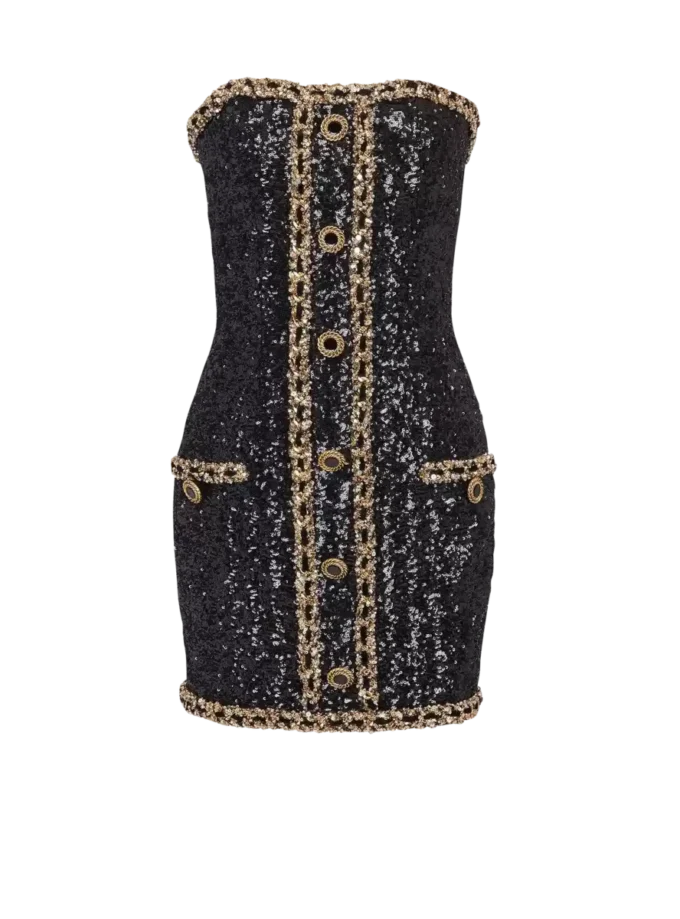 Bustierkleid mit Paillettenstickerei Bustierkleid mit Paillettenstickerei