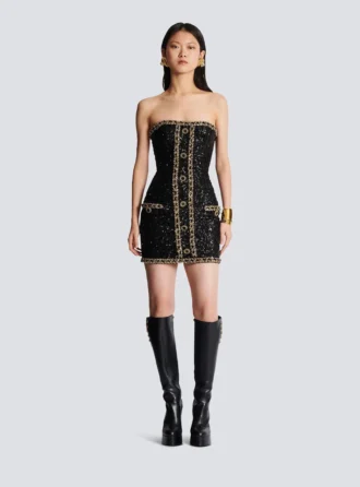 Bustierkleid mit Paillettenstickerei