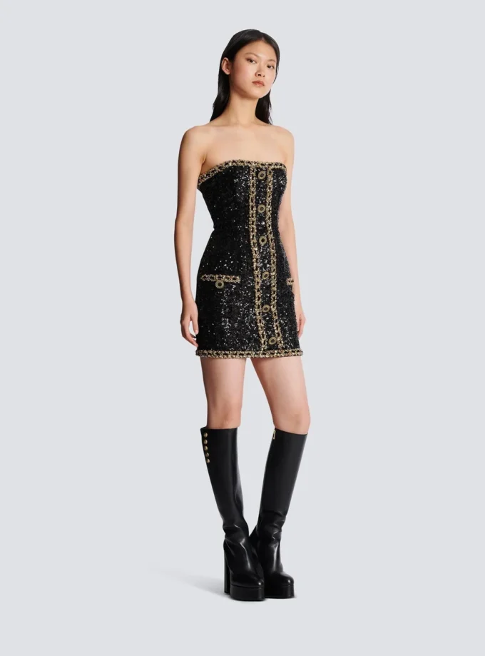 Bustierkleid mit Paillettenstickerei Bustierkleid mit Paillettenstickerei