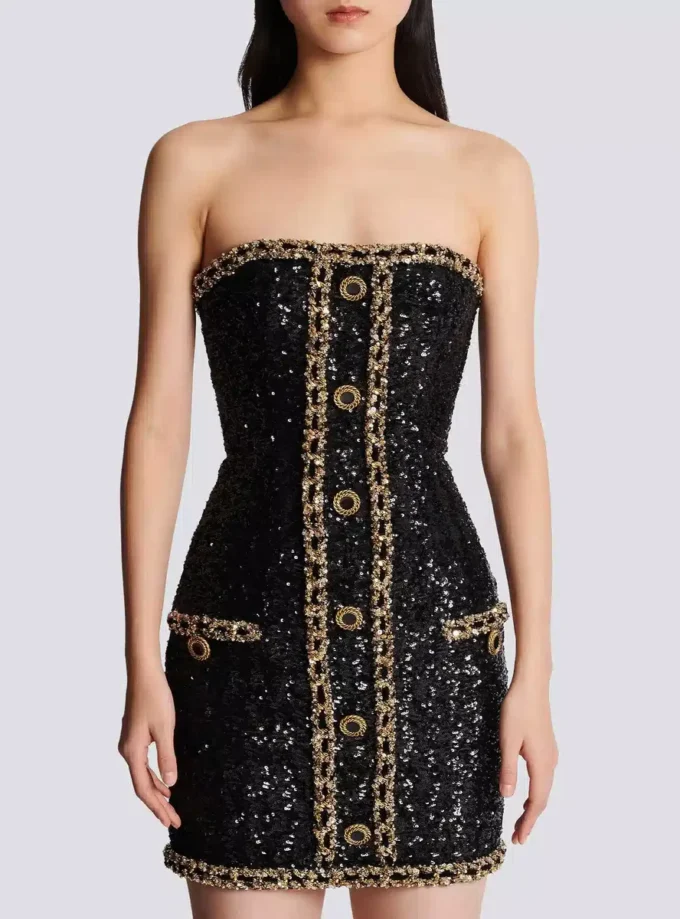 Bustierkleid mit Paillettenstickerei Bustierkleid mit Paillettenstickerei